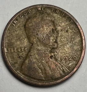 1920 Lincoln Wheat Cent WOODY Improper Alloy Mix Error #214 - Picture 1 of 2
