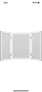 Mentality Trifold Vanity Mirror, Hangable on Wall, Single, 3 Way, 28" x 40", - Picture 1 of 2