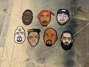 Tupac, Biggie, Big Pun, Nipsey Hussle, Mac Miller, DMX, XXXtencion Rap Patches - Picture 1 of 4
