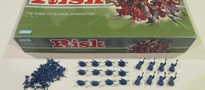 RISK 2003 - AZUL Conjunto Unidad Militar Piezas Ejército - Juego de Mesa 60 Piezas LOTE HASBRO Foto 1 de 2