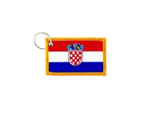Porte cle cles clef brode patch ecusson badge drapeau croatie croate - Foto 1 di 1