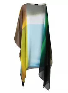 AKRIS Kaftan/Kleid flüssig leicht bedruckt Größe 46 = US 14 neu ohne Etikett - UVP 3.990,00 $ - Bild 1 von 12