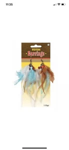 Indian Costume Earrings Adult Princess Pocahontas Halloween Fancy Dress - Picture 1 of 3