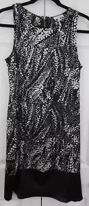 CHARMING CHARLIE Black/White Sleeveless Dress - Size Small S - Zips NEW - Picture 1 of 7