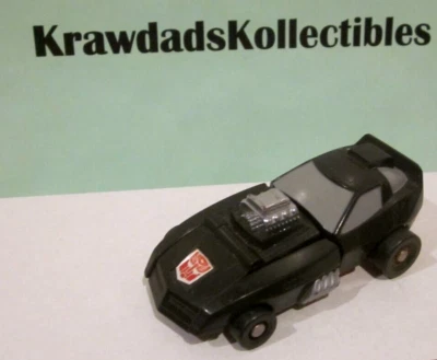 VTG TAKARA HASBRO TRANSFORMERS 1988 SPARKABOTS SIZZLE G1 AUTOBOT BLACK CAR - Image 1 of 4