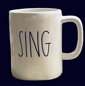 Rae Dunn Sing Mug White Coffee Cup  - Picture 1 of 5