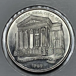 1969 ELKS Krewe of ORLEANIANS 4 alum Mardi Gras doubloon - Gallier Hall - Picture 1 of 9
