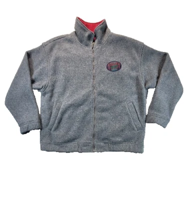Vintage Dockers Golf Grey Fleece Jacket With Patch M Full Zip - Image 1 of 4