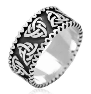 TRIQUETRA Silber Ring Wikinger Siegel Viking Celtic Amulett 925 Triqueta rt2 - Picture 1 of 3