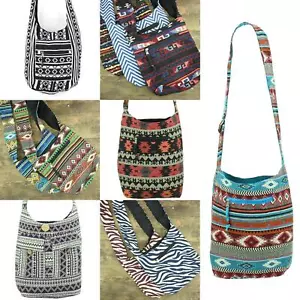 Baumwolle Canvas Schlinge Schultertasche Kuriertasche Umhängetasche Rucksack Handtasche Azteken - Bild 1 von 31