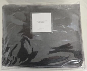 Restoration Hardware Vintage Velvet Drapery Rod Pocket 1-Drape 50" x 84" Nickel - Picture 1 of 3