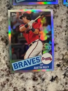 2020 TOPPS CHROME 1985 35° SCHEDA RIFRATTORE ATLANTA BRAVES AUSTIN RILEY #85TC-23 - Foto 1 di 1