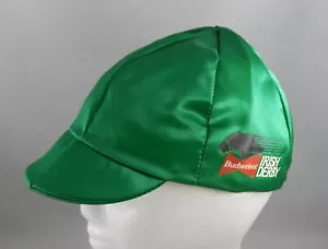 Vintage BUDWEISER IRISCHES DERBY grüne Jockeymütze Kappe NEU/unbenutzt Made in USA - Bild 1 von 6