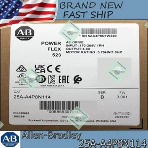 Unità AC AB Allen-Bradley 25A-A4P8N114 PowerFlex 523 0,75 kW (1 CV) sigillata in fabbrica - Foto 1 di 5