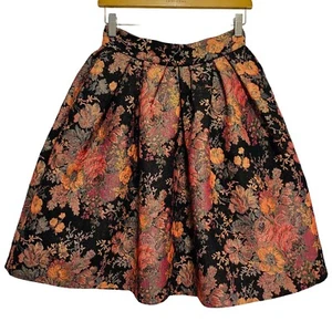 Maje Beautiful Jacquard Black Floral Skirt Women's Size 38 (Medium) - Picture 1 of 4