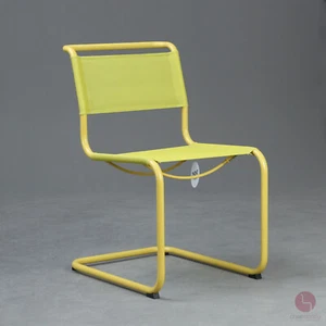 Thonet S33 N All Seasons Outdoor Freischwinger Bauhaus Stuhl Netzgewebe Gelb TOP - Bild 1 von 13