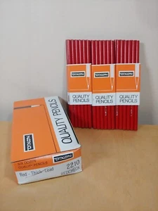 NEW NOS! Dixon RedCheck Red Pencils 2210-R Set of 12 x 3 (36 Total Pencils) - Picture 1 of 3