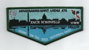 Amangamek Wipit OA Lodge 470, Schonfield - 2020 National Chief, Green Border - Picture 1 of 1