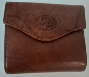 Buxton Leather Wallet, Mahogony/Brown 4.75" X 4" NEW - Picture 1 of 7