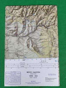 Vintage Bryce Canyon ONC 362 Aeronautical Aviation Chart Map, 2nd Ed 1961 - Picture 1 of 3