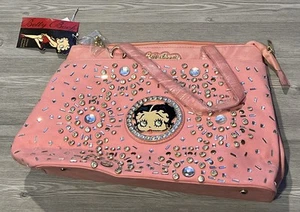 Borsa a mano Betty Boop strass King caratteristiche ecopelle rosa *NUOVA* con etichette - Foto 1 di 4