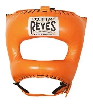 Naranja Cleto Reyes Boxeo Cara Completa Arnés Protector de Cabeza Sparring Hecho en MÉXICO Foto 1 de 3