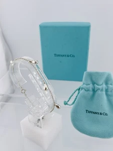 Tiffany & Co. Elsa Peretti 925 Sterlingsilber Träne Bettelarmband 7,5" - Bild 1 von 9