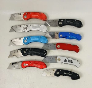 🌟Posten von 10 klappbaren Taschen Allzweckmessern, sortiert Teppichmesser Großpackung Posten - Bild 1 von 7