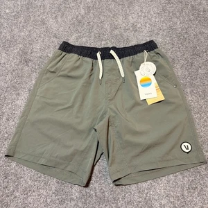 NUEVO Pantalones Cortos Vuori Para Hombres Pequeños Forrados en Verde Secado Rápido Cordón Ropa Activa Core - Imagen 1 de 10