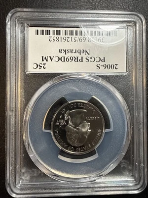 2006-S State Quarter Nebraska PCGS Highly Graded PR69DCAM 25C 7314 - Image 1 of 4