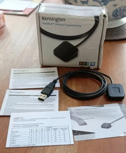 Kensington VeriMark Desktop Fingerprint Key Black. - Afbeelding 1 van 3