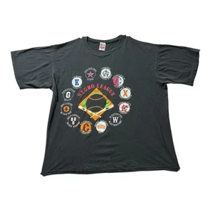 Vintage Negro Leagues Baseball Team Logos T-Shirt Black 2XL Made in USA - Picture 1 of 10