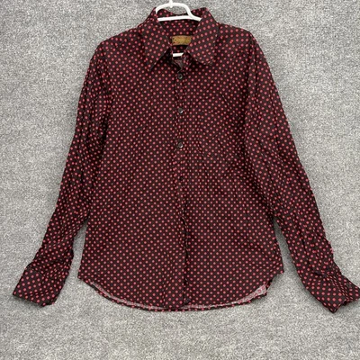 Chenaski 70s Button Up Shirt Men’s Sz 2XL Polka Dot Red Black - Image 1 of 4