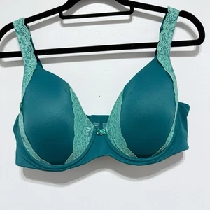 Soma BH 38DD türkis umarmbar vollflächig Spitzenbesatz leicht gefüttert Rückenverschluss - Bild 1 von 10