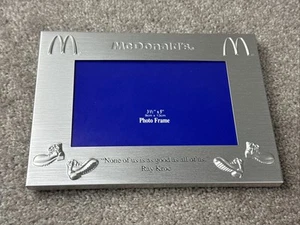 RARE McDonalds Picture Frame Silver - Ray Kroc Quote - None Of Us - 3.5” x 5” - Picture 1 of 2