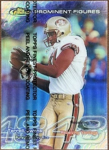 1999 Topps Finest - Terrell Owens /1848 - Prominent Figures w/ Peel - Picture 1 of 4