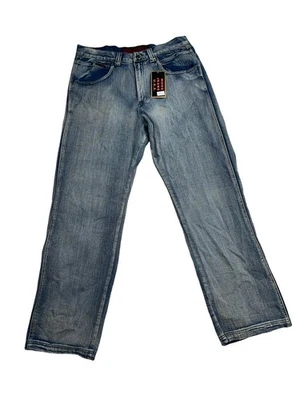 Moda Jeans USA Men’s Jeans W36 L34 Blue Bleach Wash Straight Fit Denim NWT - Image 1 of 4