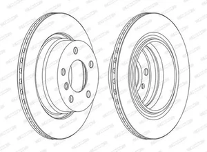 2x Disco de freno ventilado DDF1285C FERODO para BMW Z4 Roadster Z4 Coupé - Imagen 1 de 7