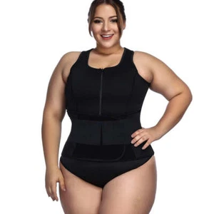 Women's Waist Trainer Belt Vest Bodysuit Shaper Plus Size - Picture 1 of 9