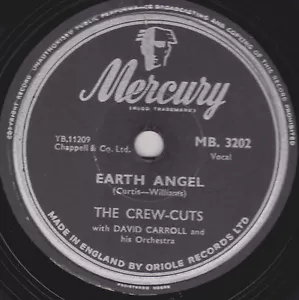 1955 CLASSIC EARTH ANGEL CREW CUTS 78 b/w KO MO UK MERCURY MB 3022 V - Bild 1 von 1