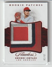 2018 Flawless Rookie Patches #RP-SO1 Shohei Ohtani Player Used #ed 15/20 4 COLOR