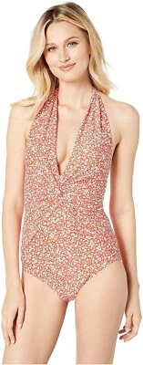 Michael Michael Kors Women's 182570 V-Twist Halter One-Piece Swimsuit Size 6 - Image 1 of 2