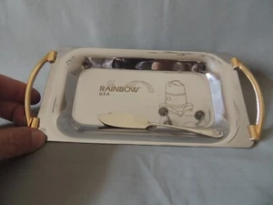 Small serving tray stainless steel 18/10 Italy with bronze spatula EPNS - Picture 1 of 12