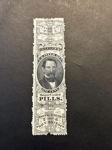 US Private Die #RS117d Herrick's Medicine Label Used Ng - Picture 1 of 2
