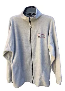 USA Peking Olympia Fleecejacke Herren XL grau leichter Full Zip Pullover - Bild 1 von 10