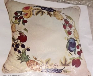 Blanche Virgien Della Robbia 17" Pillow Crewel Kit. Fruit Pineapple Berries Pear - Picture 1 of 7