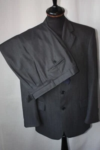 Vtg Jaeger grey 3 button 2 piece suit large 38R W 30 L 28 Gt Britain mod revival - Picture 1 of 18