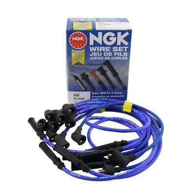 NGK Spark Plug Wire Set 9998 (NX87) For Nissan D21 Pathfinder Van 2.4L L4 - Image 1 of 4