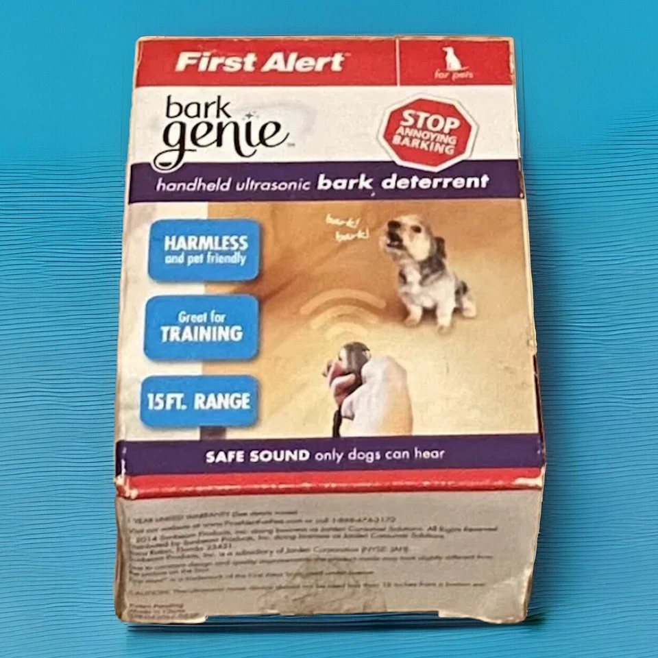 First Alert Bark Genie Handheld Bark Control Device 15ft Range Harmless Open Box - Image 1 of 4