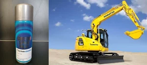 Excavadora amarilla Komatsu + pintura en aerosol para maquinaria 400 ml - Imagen 1 de 5
